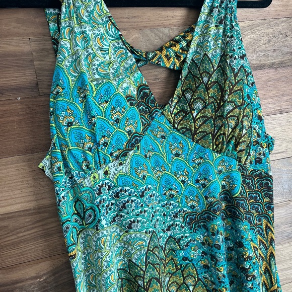 MT Collection Multicolor Jungle Print Dress Sleeveless - Picture 2 of 7